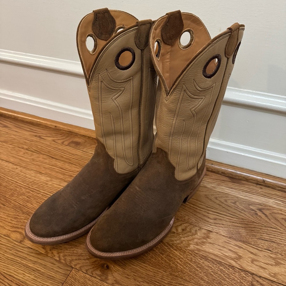 Tecova’s Western Cowboy Boots - Brown and Tan, Size 10EE